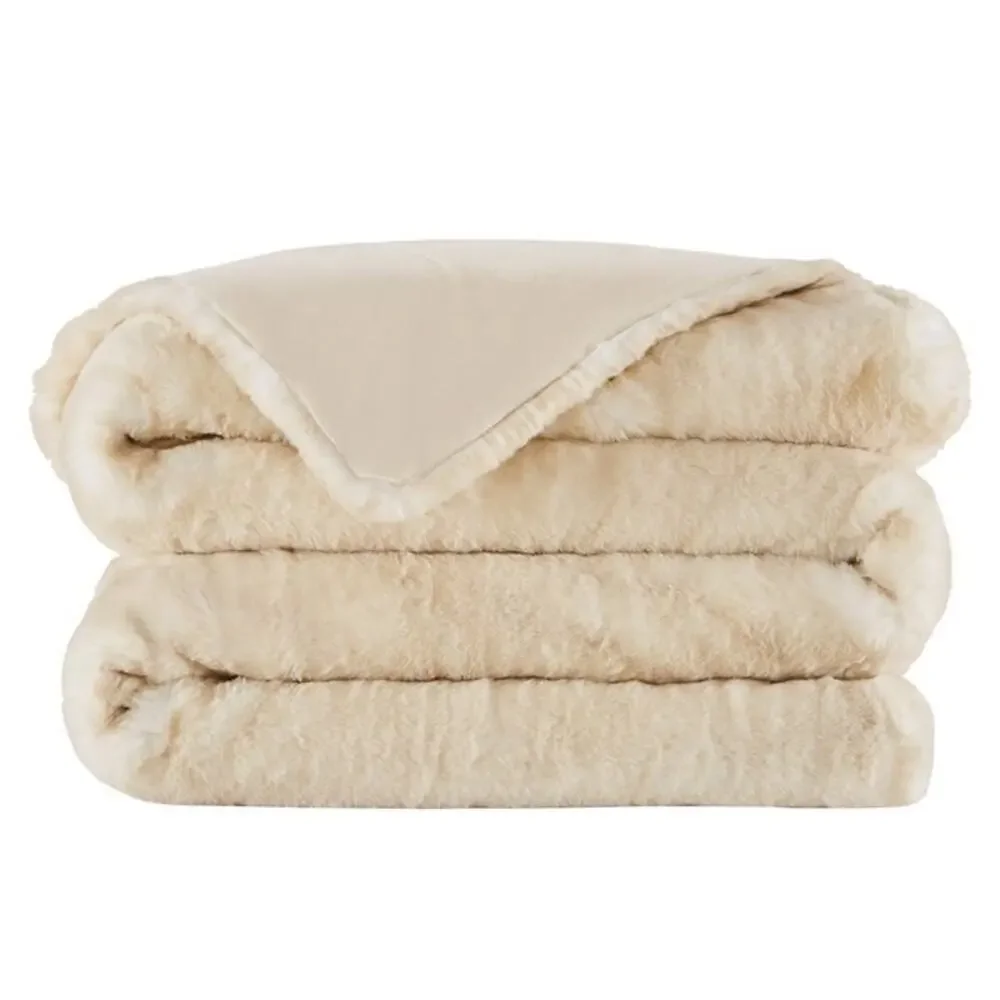 FRYE Luxe Faux Fur Throw 70”x60”